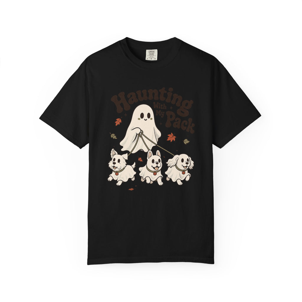 Haunting With My Pack T-shirt - Black - Front