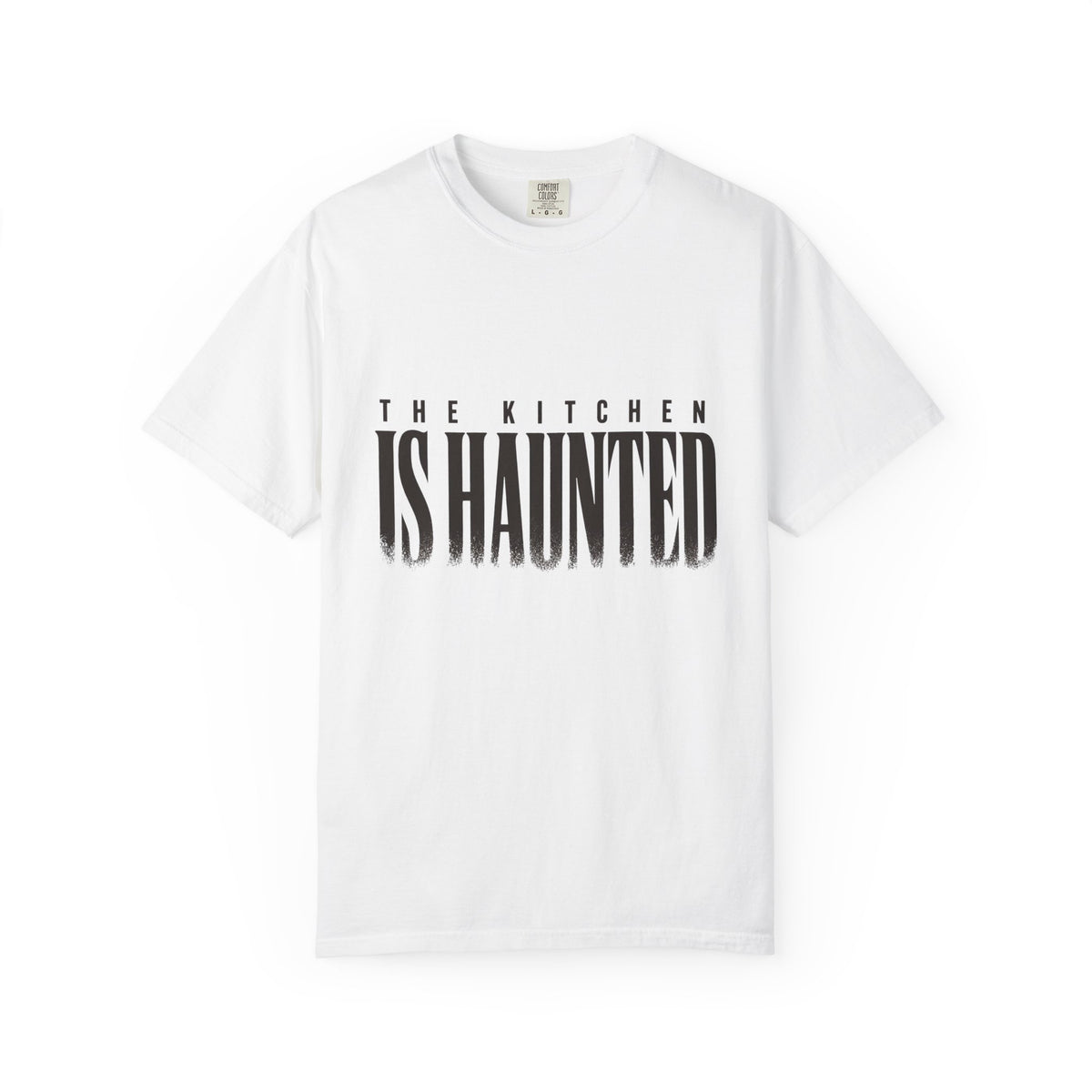 The Kitchen Is Haunted T-Shirt - White - On Model Side