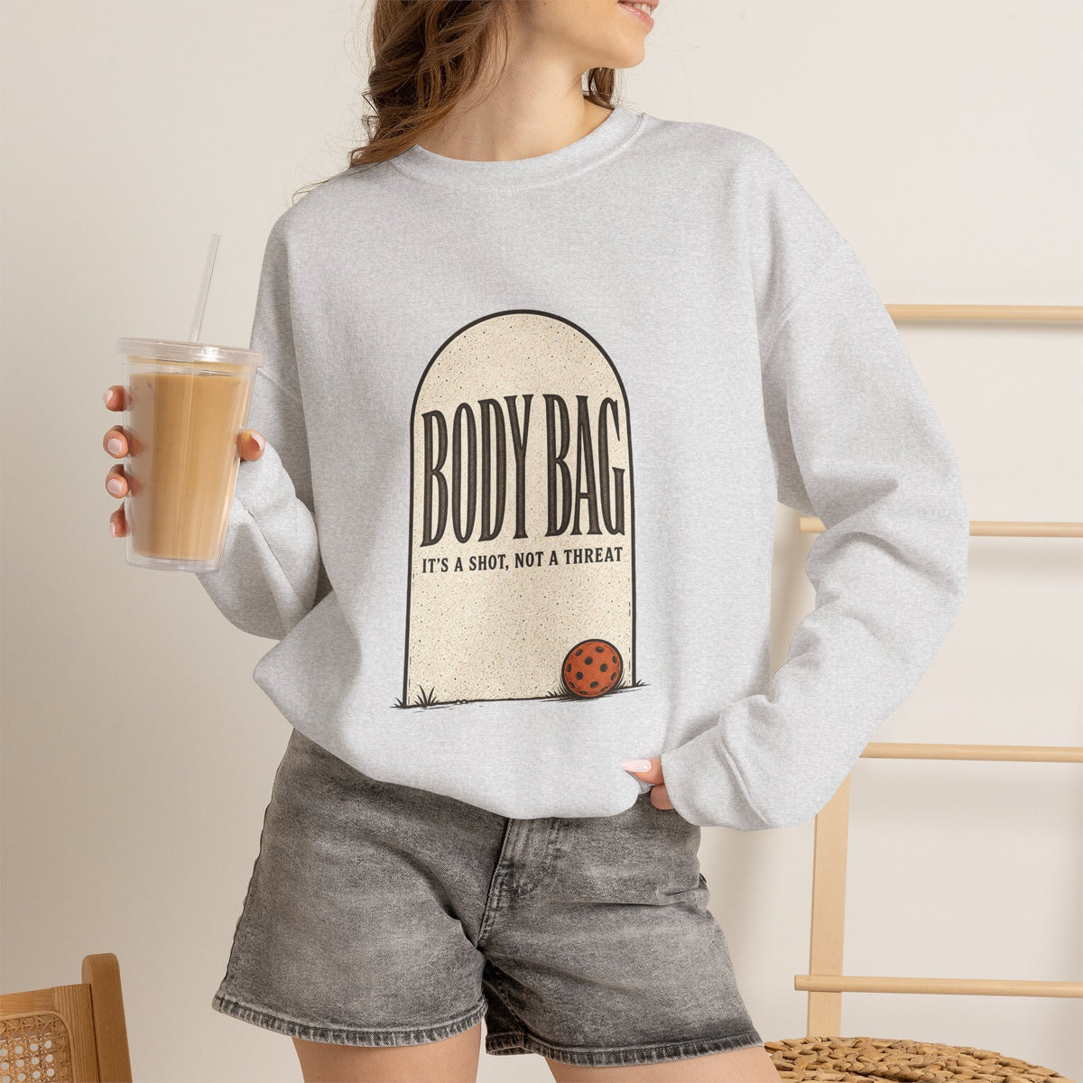 BODY BAG It's a Shot, Not a Threat Sweatshirt