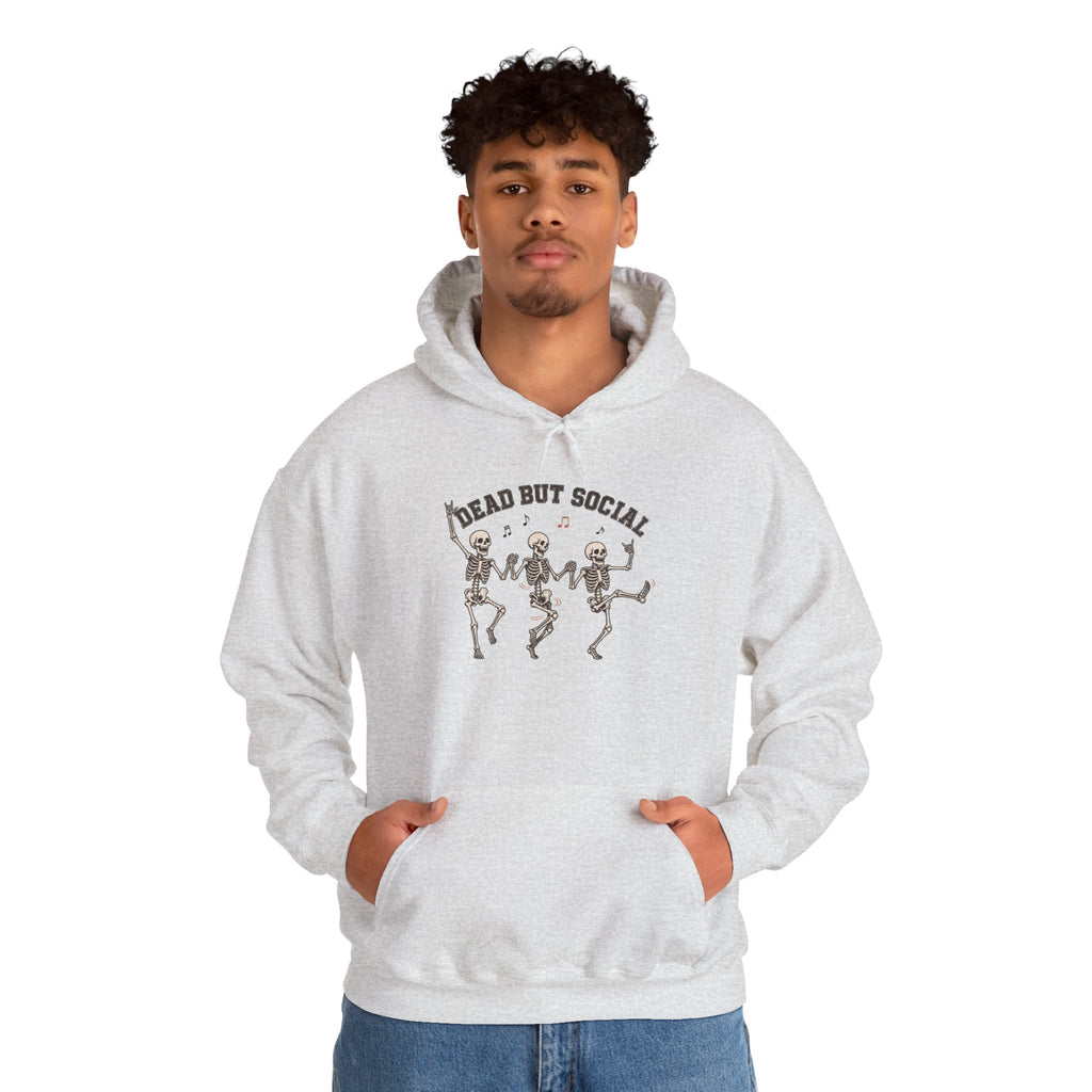 Dead But Social Hoodie - Ash - on model male