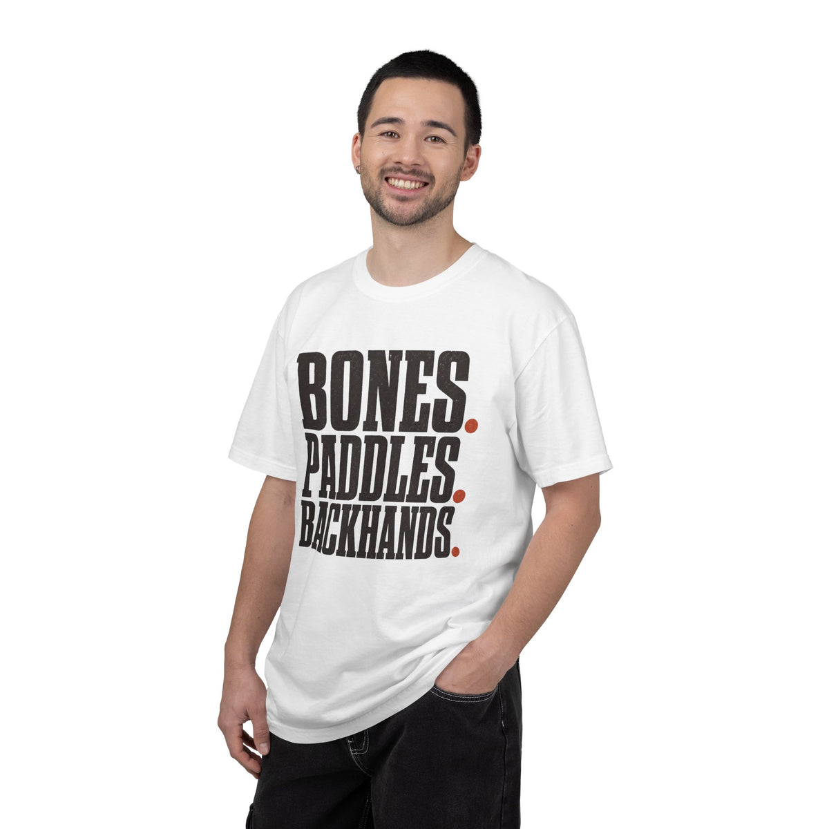 Bones Paddles Backhands T-Shirt - White - On Model Male