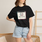 Error 404 Sleep Not Found T-Shirt - Black - On Model Close-Up