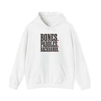 Bones Paddles Backhands Hoodie - White - Flat Lay