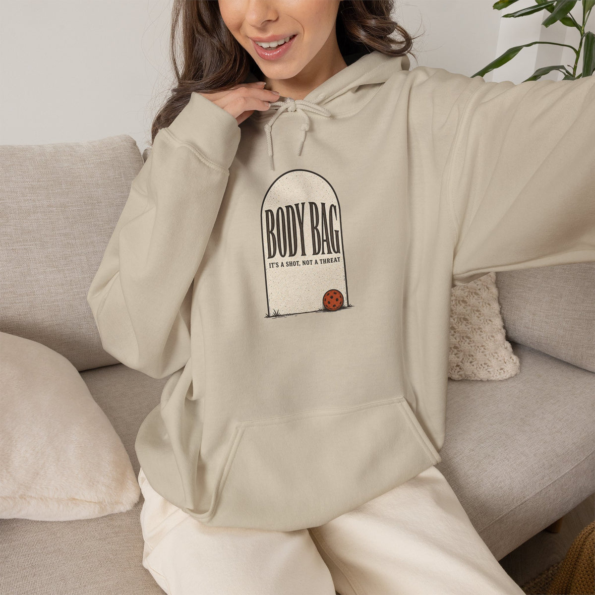 BODY BAG It's a Shot, Not a Threat Hoodie