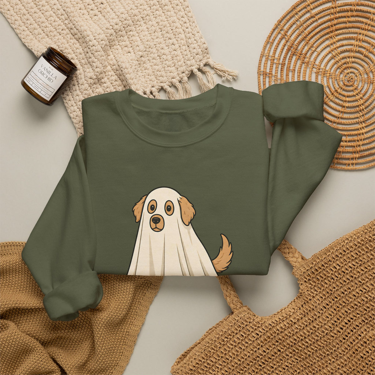 Costume Approved By Nobody Sweatshirt - Military Green - Flat Lay