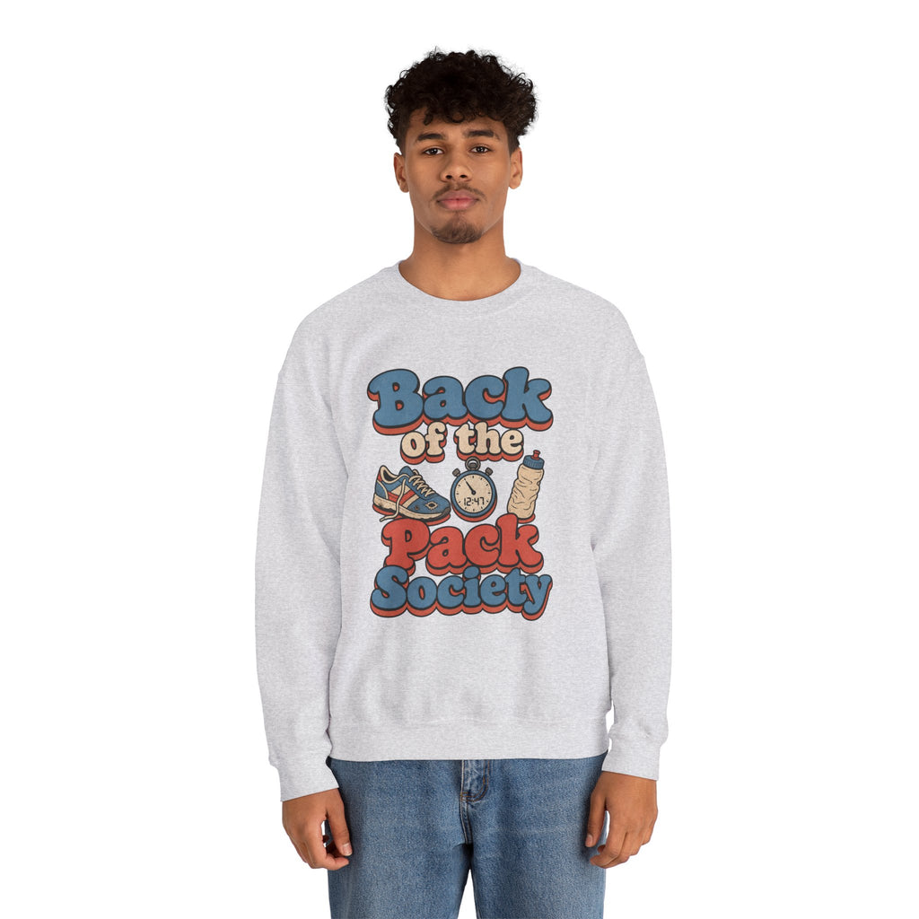 Back of the Pack Society Sweatshirt - Ash - on model male