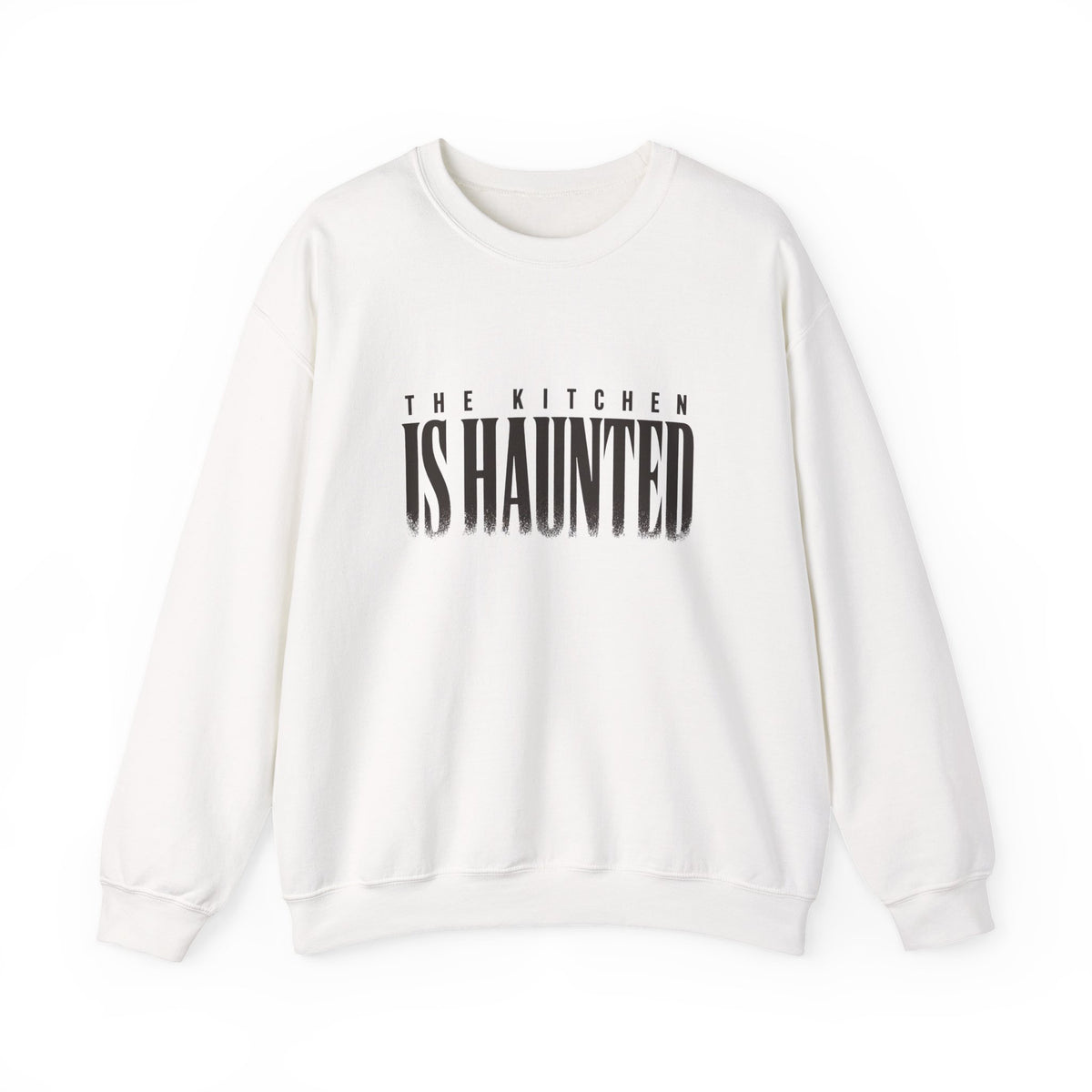 The Kitchen Is Haunted Sweatshirt - White - Flat Lay