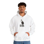 Hit Hard, Stay Loose Hoodie - White - On Model Male