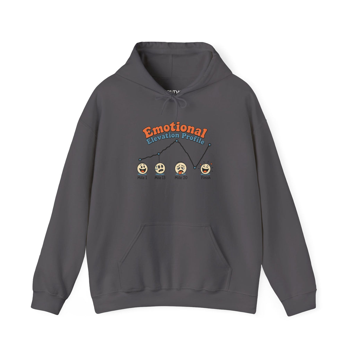Emotional Elevation Profile Hoodie - Charcoal - Flat Lay