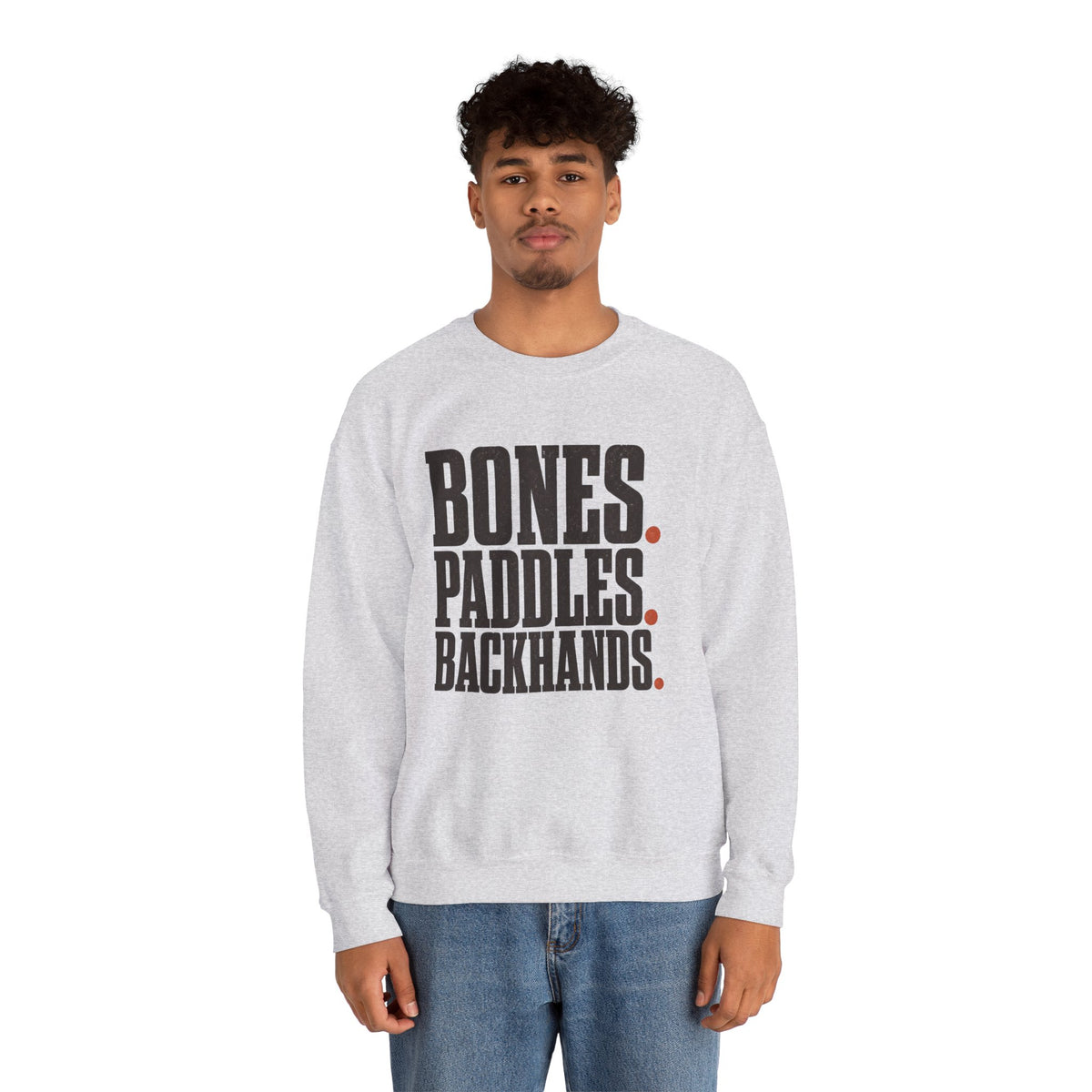 Bones Paddles Backhands Sweatshirt - Ash - On Model Male