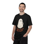 Running On Empty Since October T-Shirt - Black - On Model Male