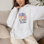 My Brain Has 47 Tabs Open Hoodie - White - On Model Female