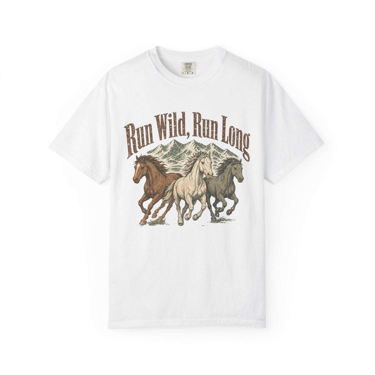 Run Wild Run Long T-shirt - White - On Model Side