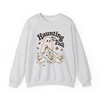 Haunting With My Pack Sweatshirt - Ash - flat lay1
