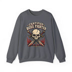 Certified Boss Fighter Sweatshirt - Charcoal - Flat Lay