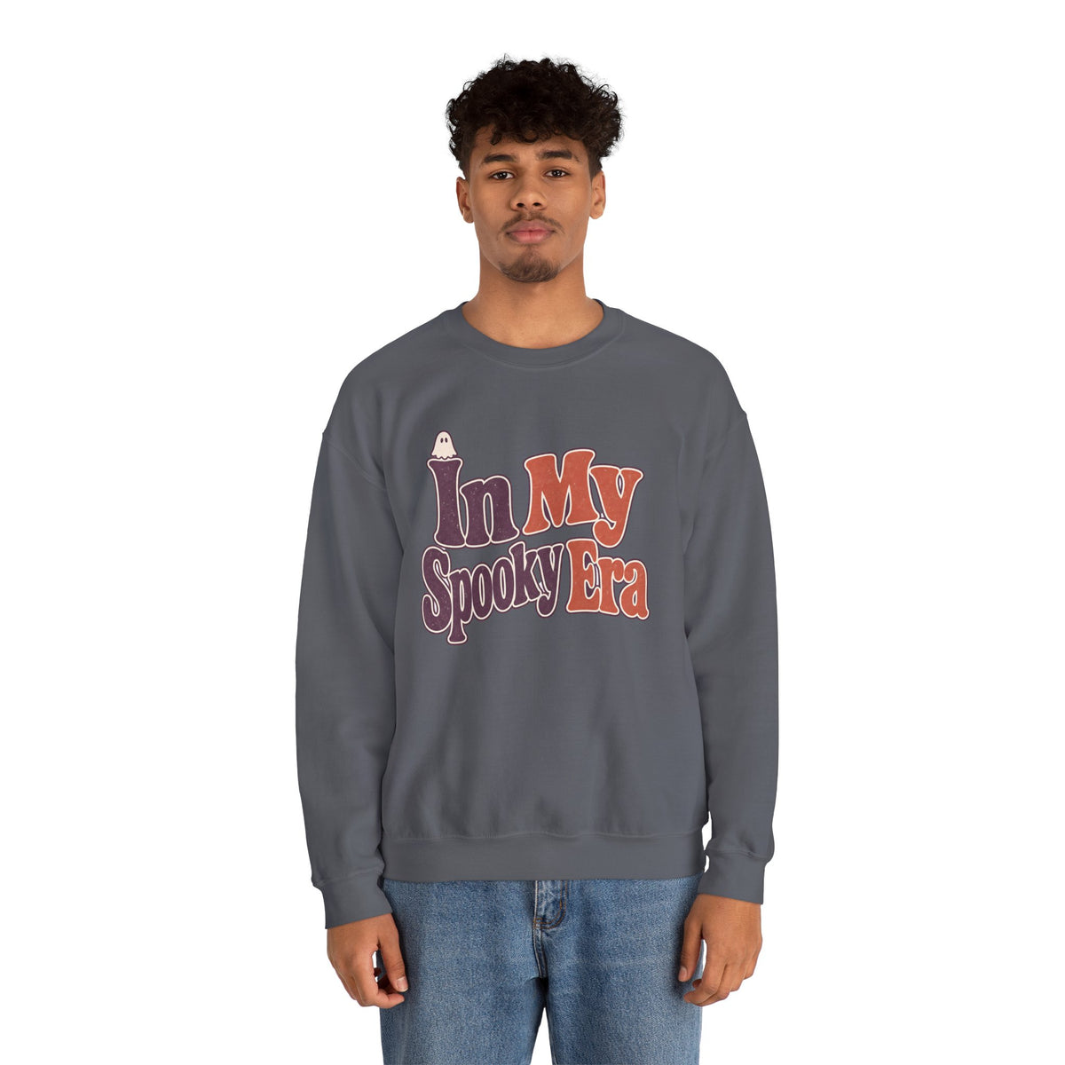 In My Spooky Era Sweatshirt - Charcoal - On Model Male