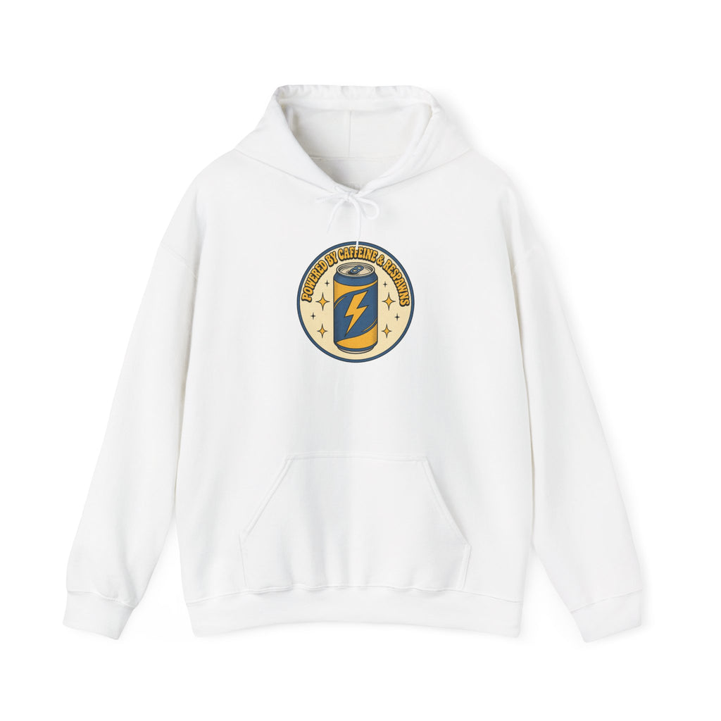Caffeinated Energy Can Hoodie - White - Flat Lay