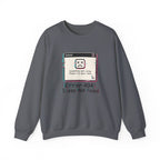 Error 404 Sleep Not Found Sweatshirt - Charcoal - Flat Lay
