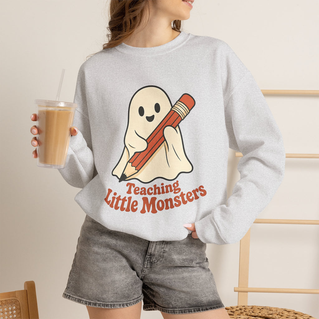 Teaching Little Monsters Sweatshirt - Ash - On Model Female