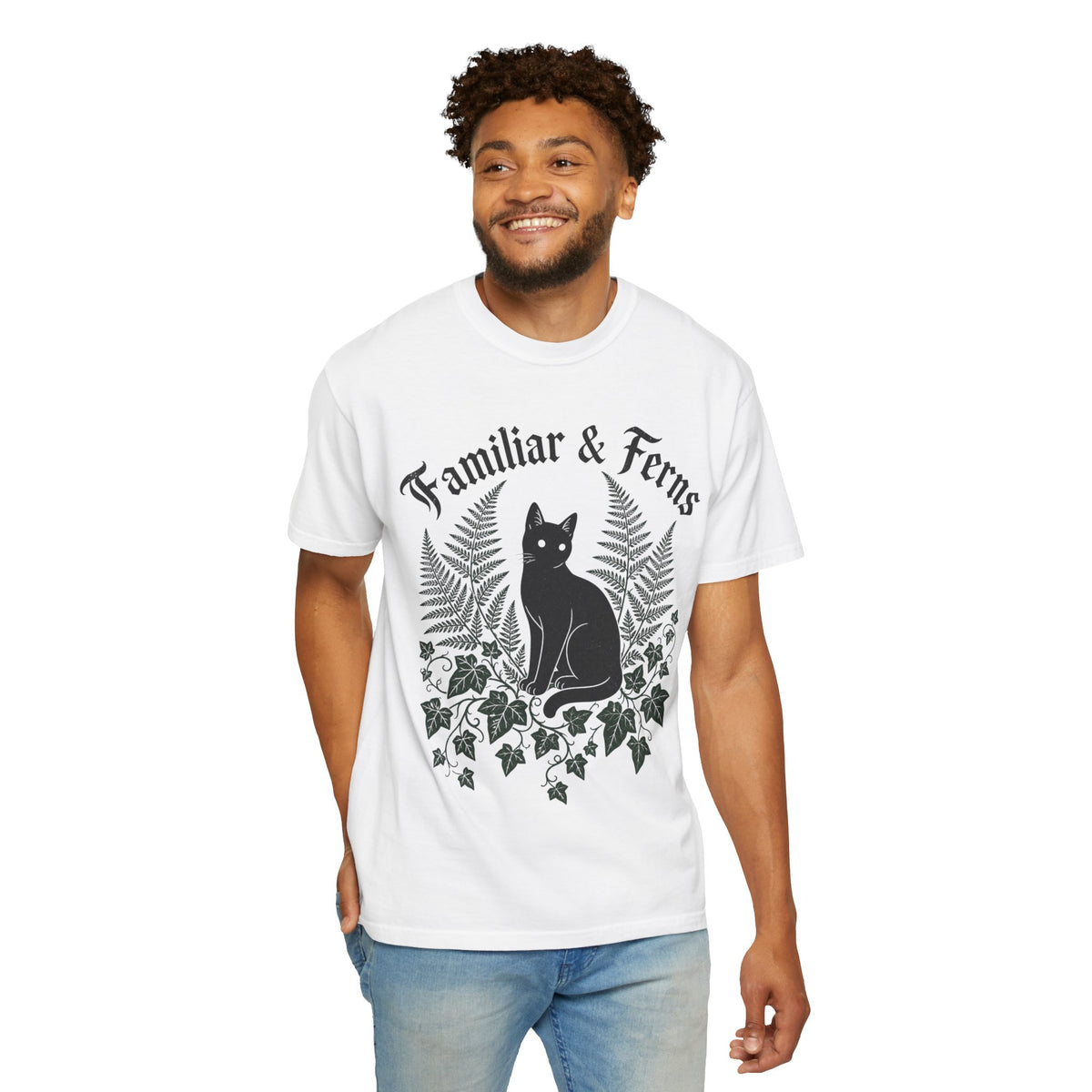 Familiar & Ferns T-shirt - White - On Model Front