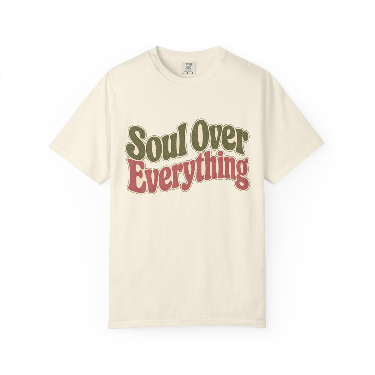 Soul Over Everything T-shirt - Ivory - On Model Side