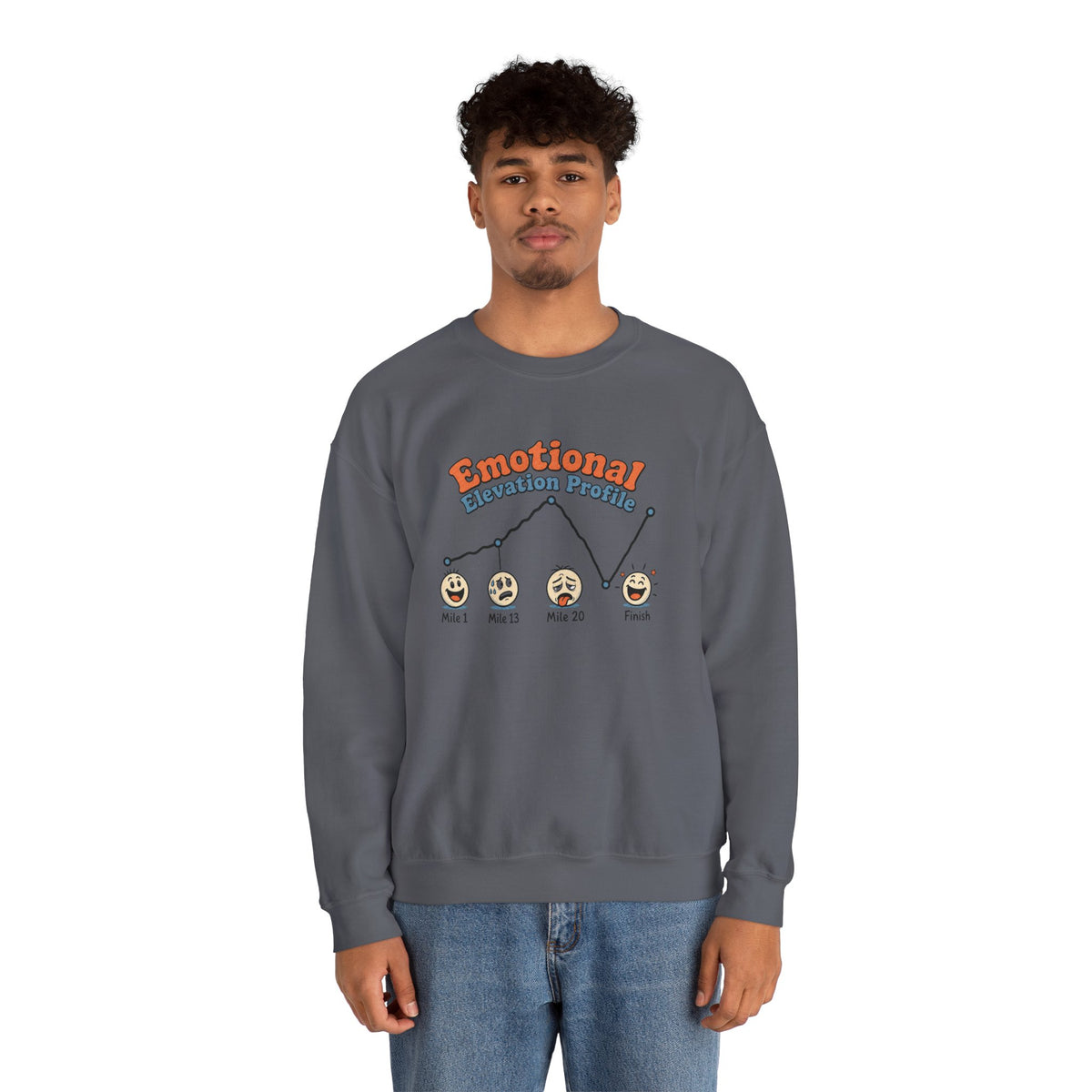 Emotional Elevation Profile Sweatshirt - Charcoal - On Model Male