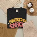 Powered by Snacks and Spite T-shirt - Black - flat lay
