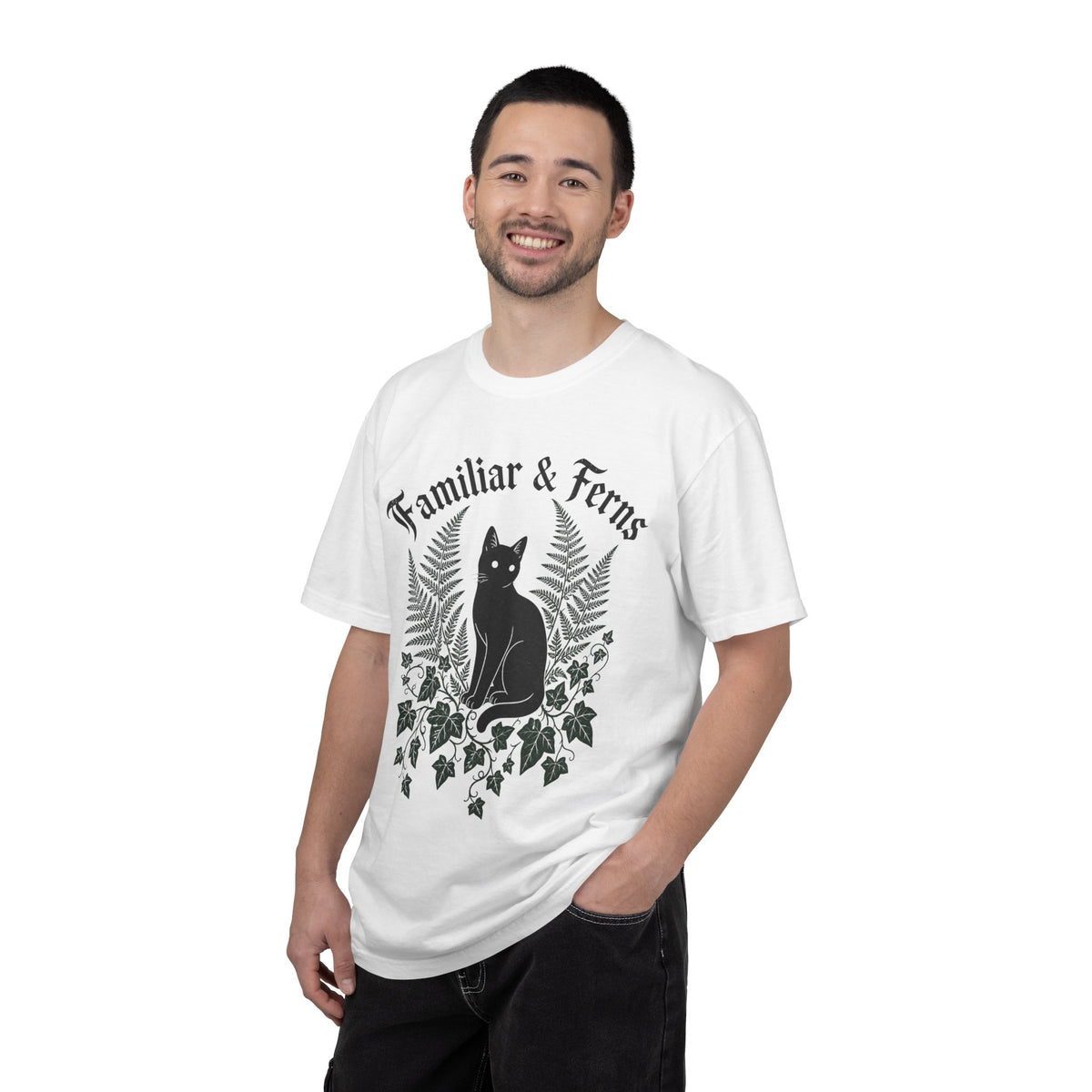 Familiar & Ferns T-shirt - White - On Model Male
