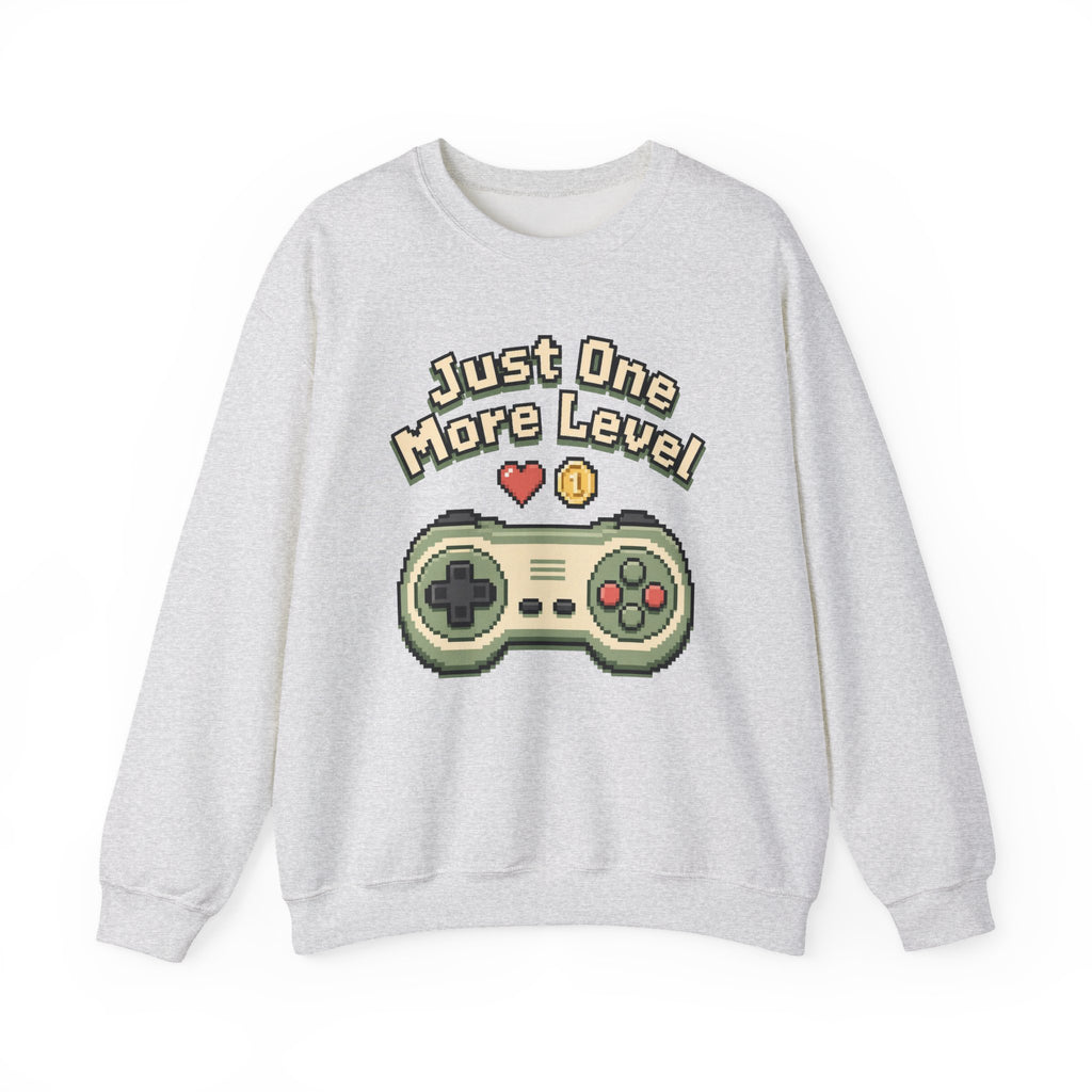 Just One More Level Sweatshirt - Ash - Front