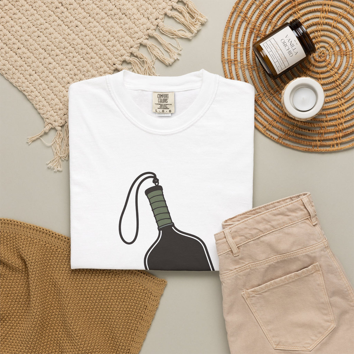 Hit Hard, Stay Loose T-Shirt - White - Flat Lay