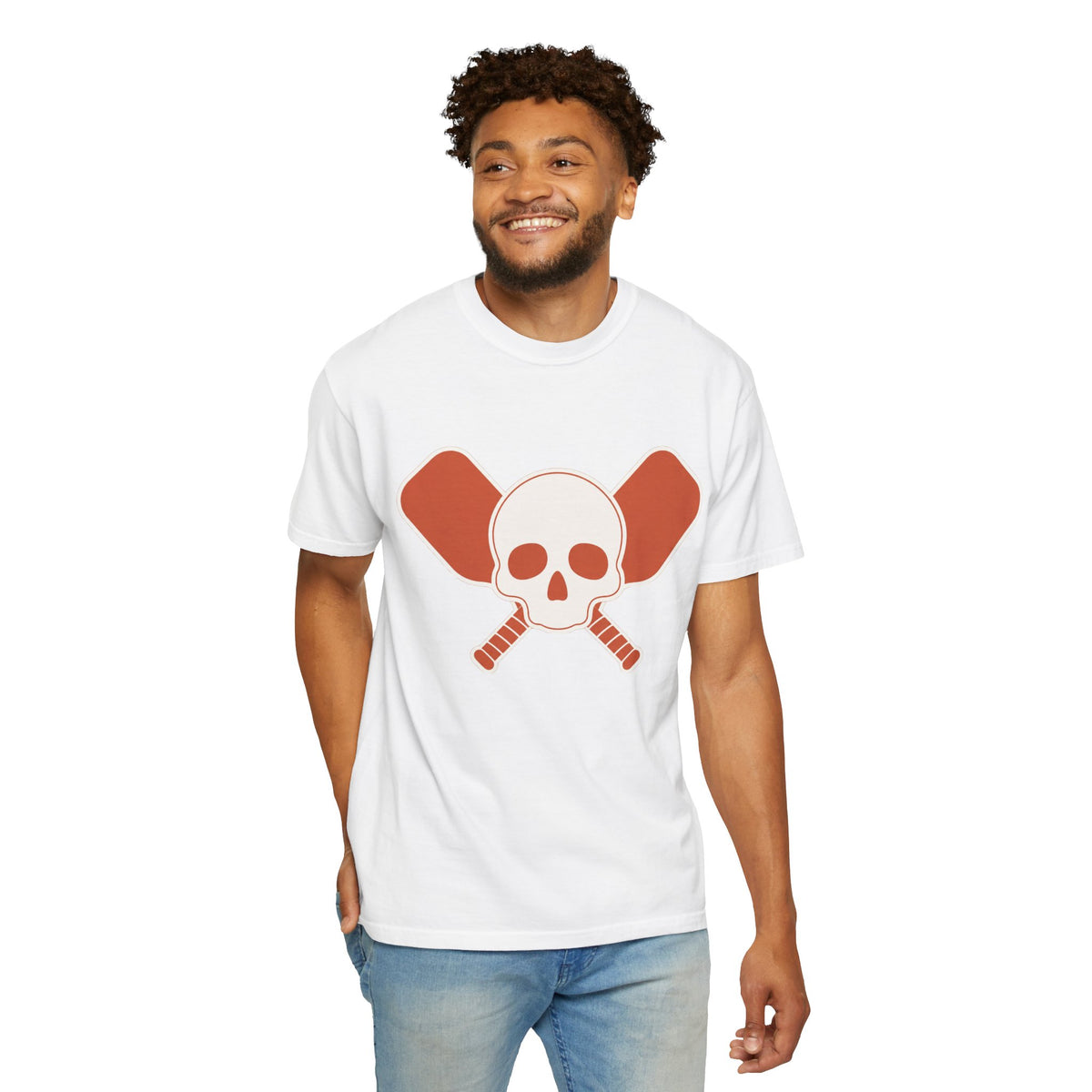 Skull & Oars T-Shirt - White - On Model Front