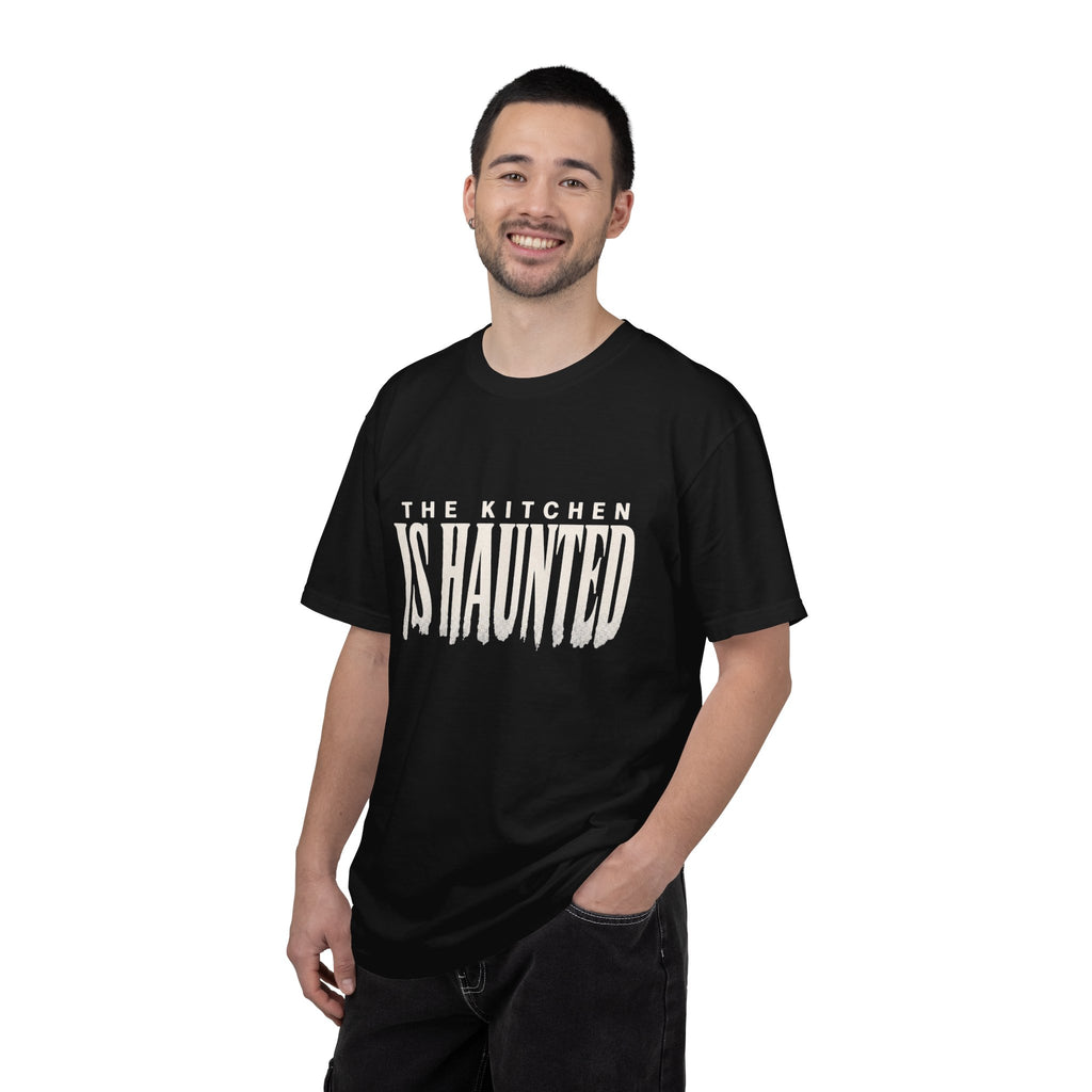 The Kitchen Is Haunted T-Shirt - Black - On Model Male