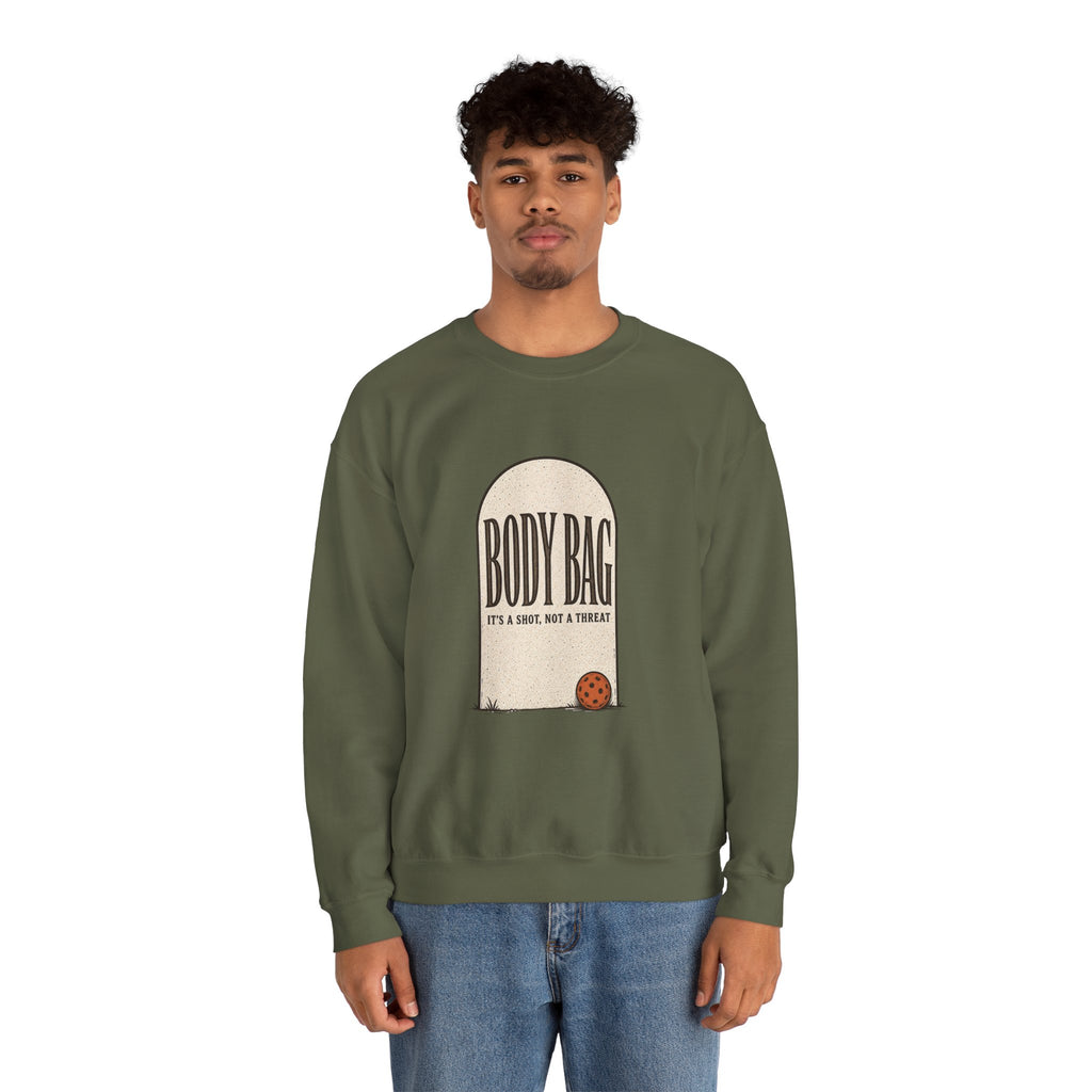 BODY BAG It's a Shot, Not a Threat Sweatshirt