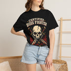 Certified Boss Fighter T-shirt - Black - On Model Female