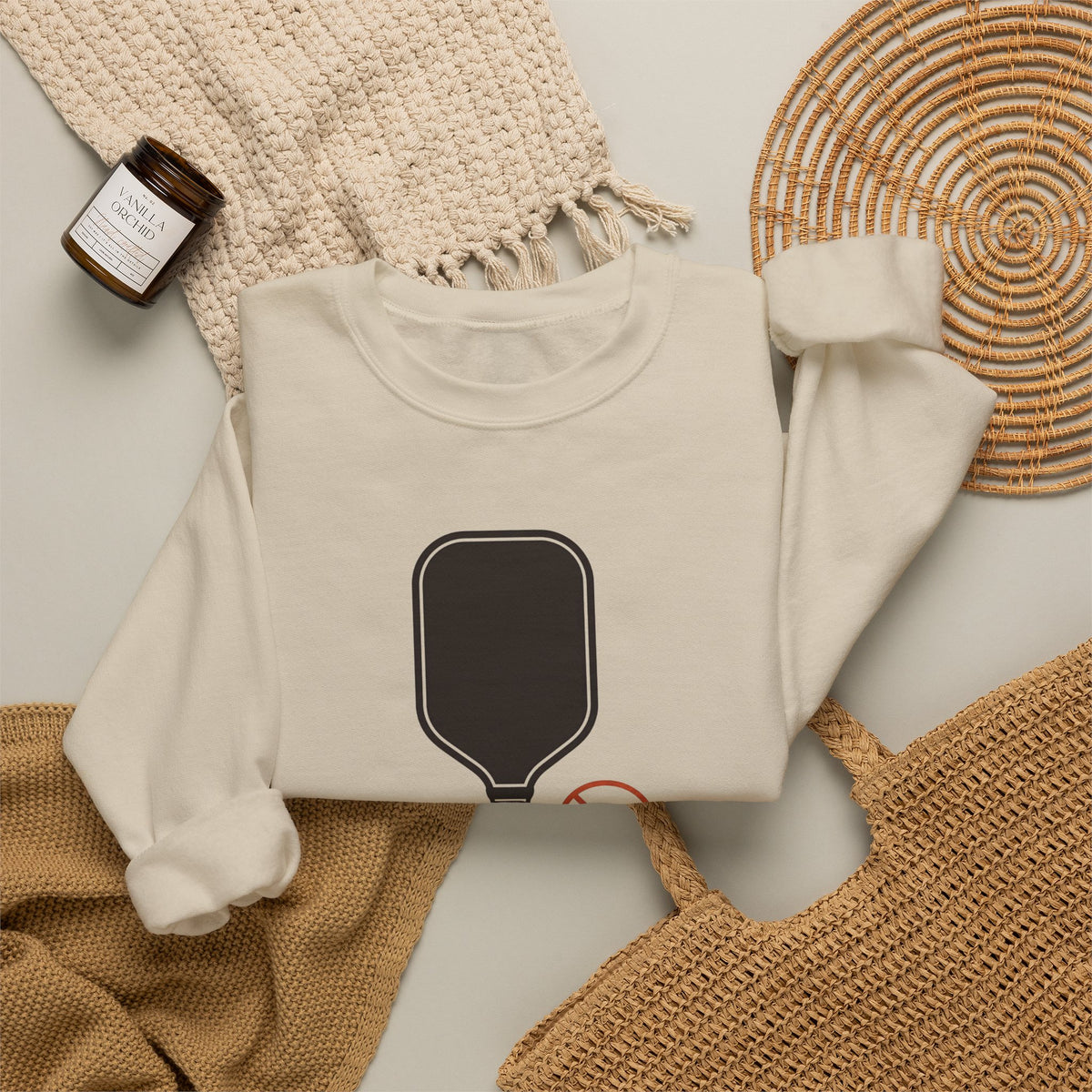 I Came to Play. Not to Socialize. Sweatshirt - Sand - Flat Lay