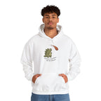 Emotionally I'm the Meteor Dinosaur Hoodie - White - On Model Male