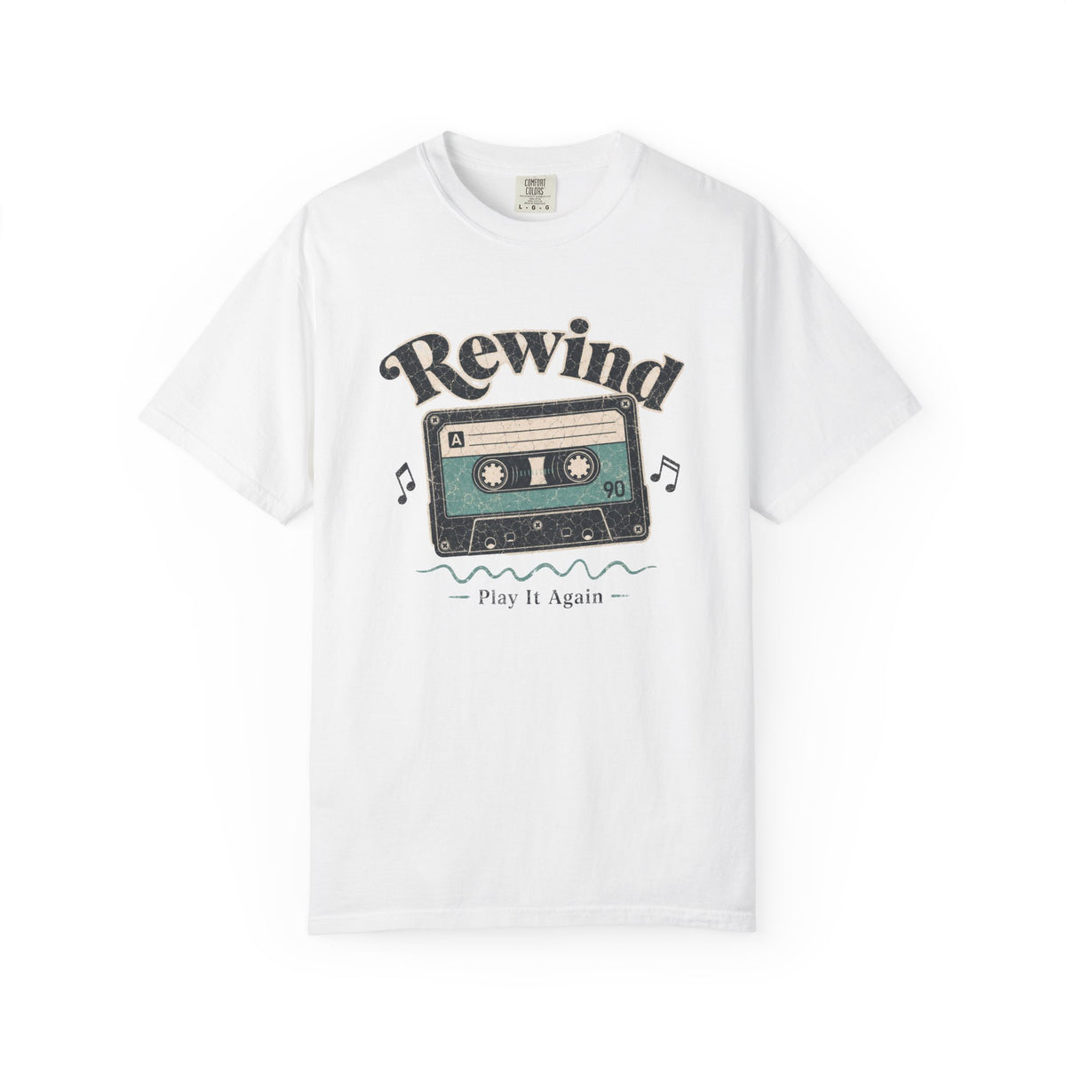 Retro Cassette Tape T-shirt - White - Front