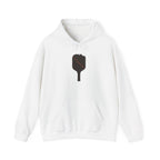 Pickleball Paddle Graphic Hoodie - White - Flat Lay