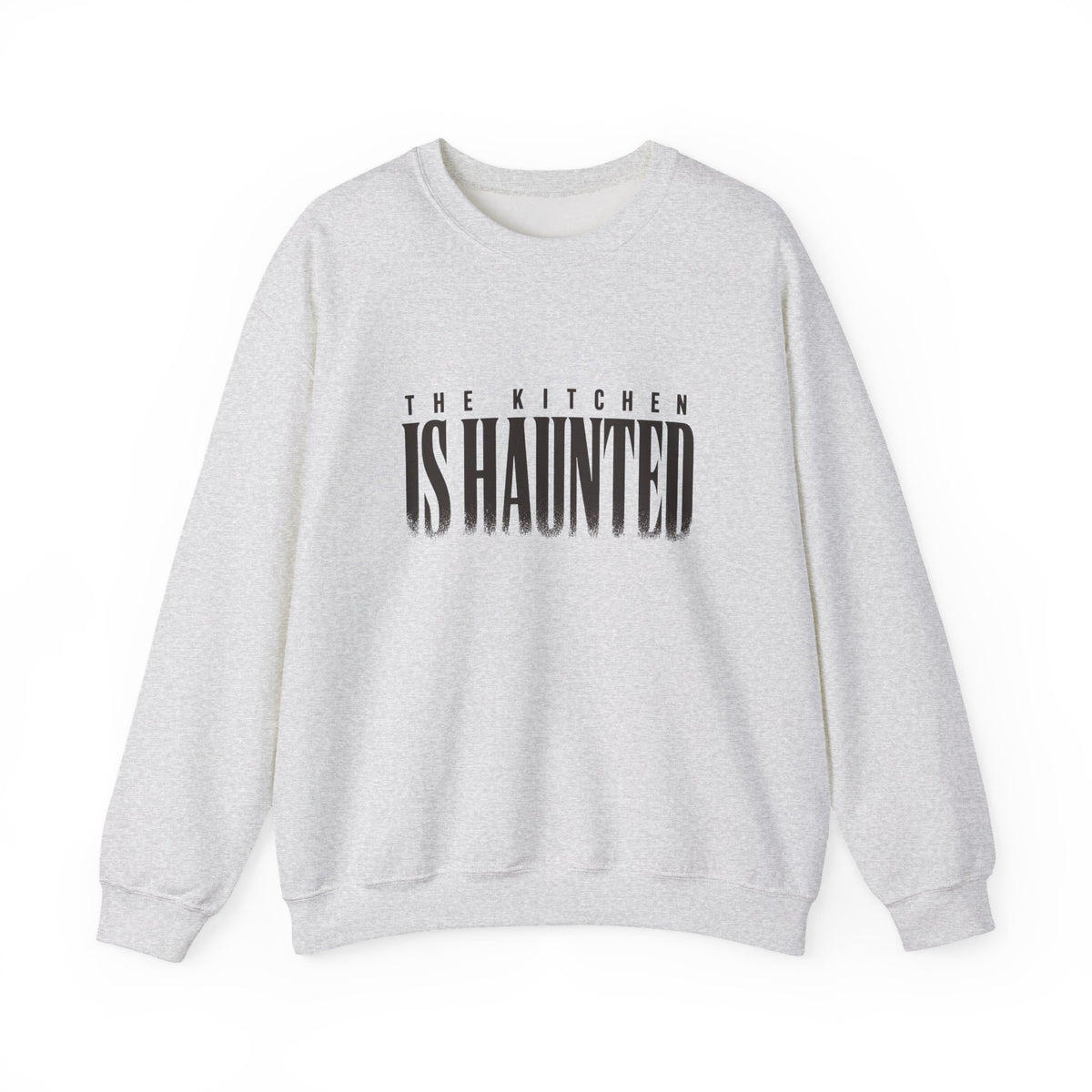 The Kitchen Is Haunted Sweatshirt - Ash - Flat Lay
