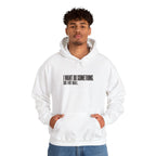 I Want Do Something So I Hit Ball Hoodie - White - On Model Male
