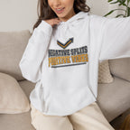 Negative Splits Positive Vibes Hoodie - White - On Model Female