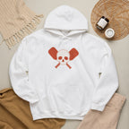 Skull & Oars Hoodie - White - Flat Lay