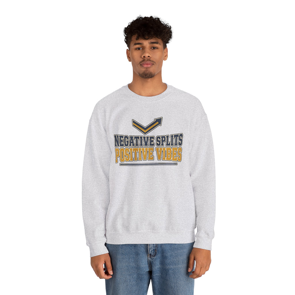Negative Splits Positive Vibes Sweatshirt - Ash - On Model Male