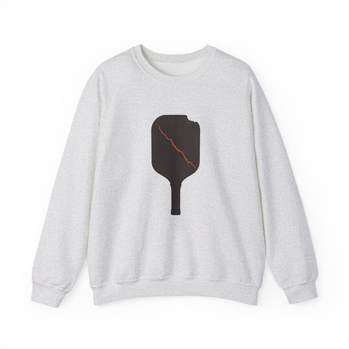 Pickleball Paddle Graphic Sweatshirt - Ash - Flat Lay