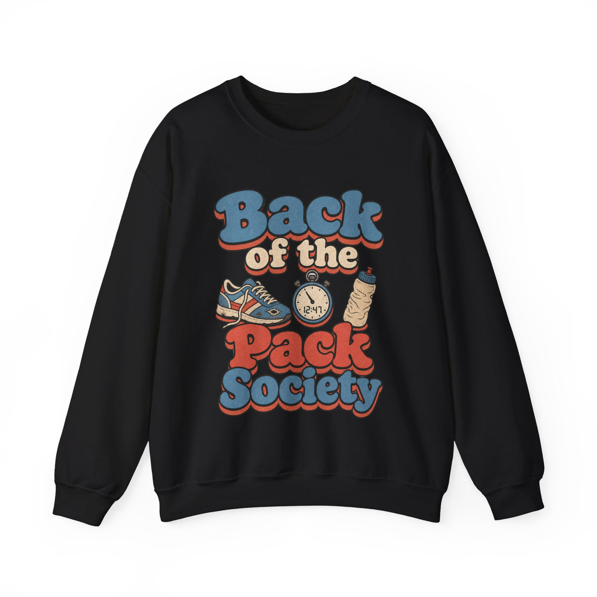 Back of the Pack Society Sweatshirt - Black - Front
