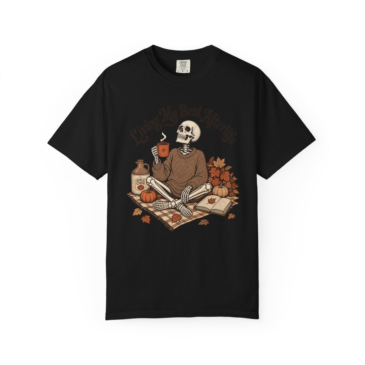 Living My Best Afterlife T-shirt - Black - Front