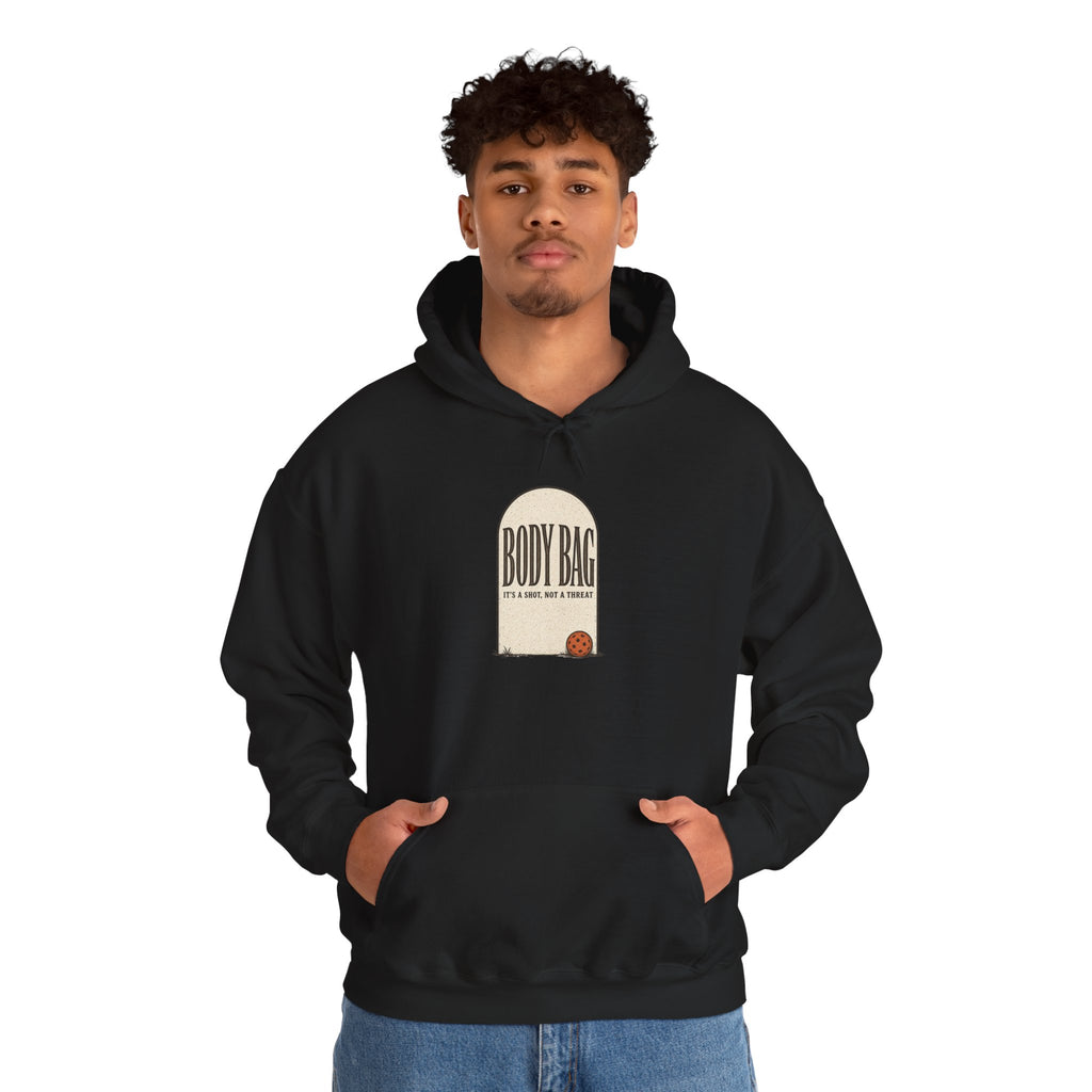 BODY BAG It's a Shot, Not a Threat Hoodie