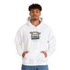 Retro Cassette Tape Hoodie - White - On Model Male