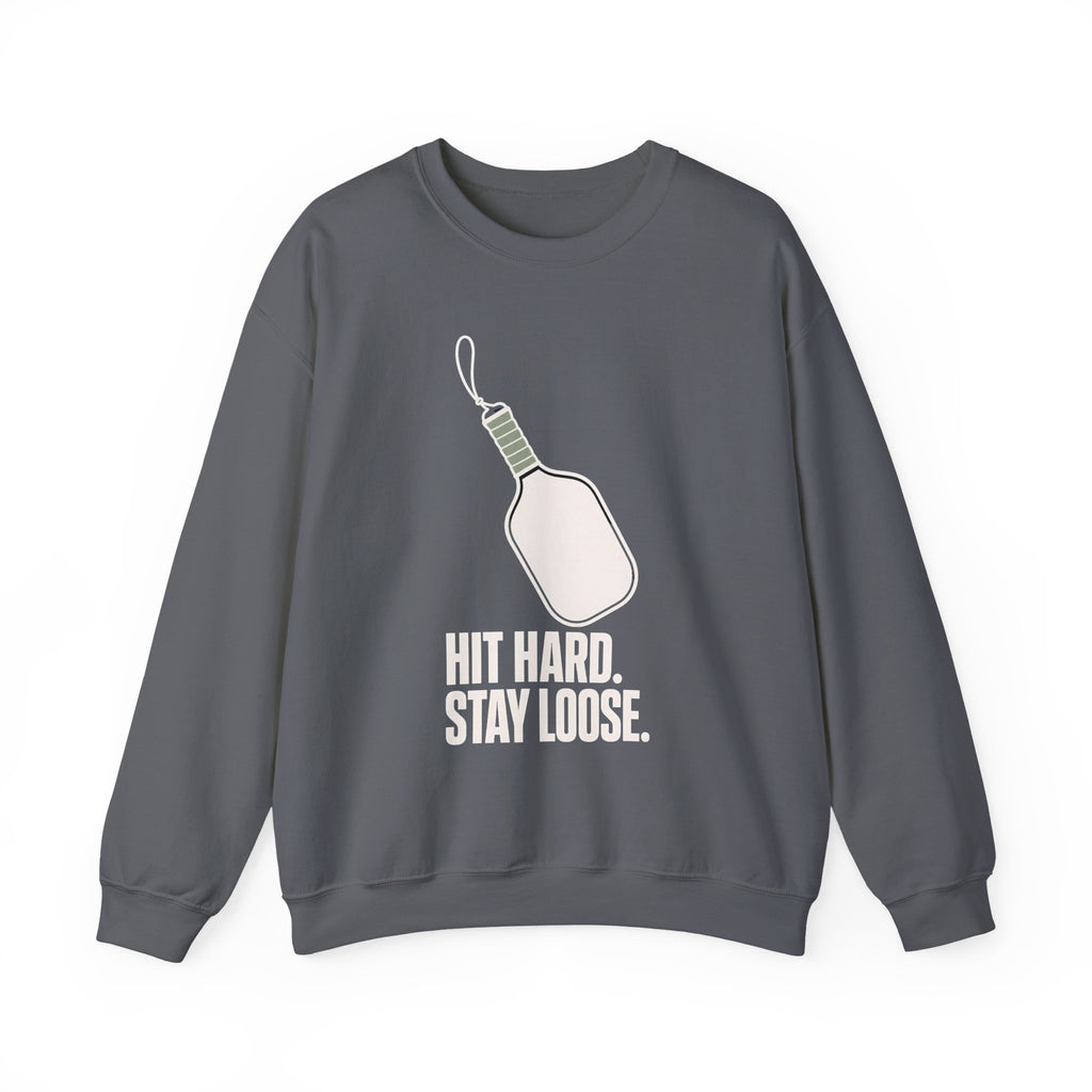 Hit Hard, Stay Loose Sweatshirt - Charcoal - Flat Lay