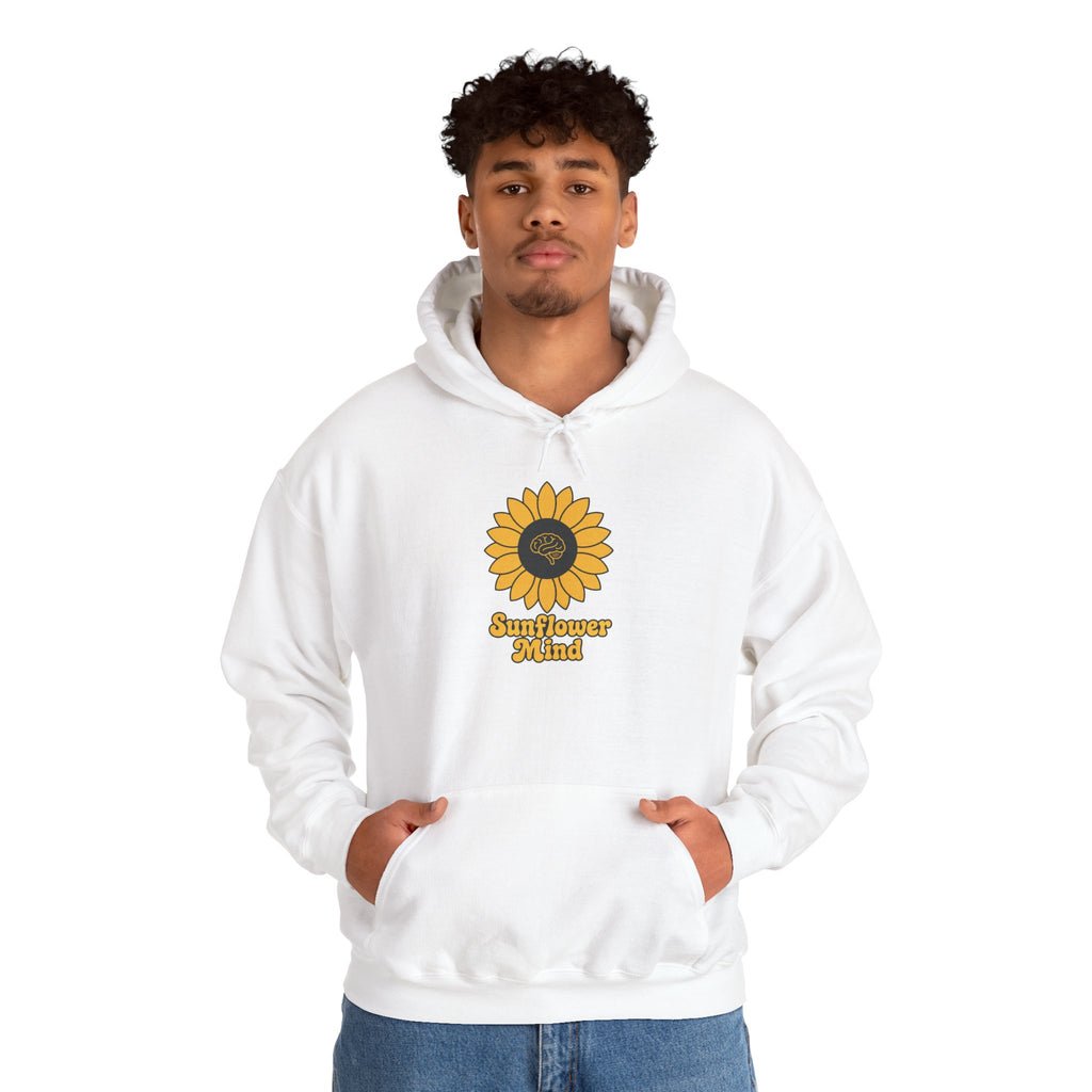 Sunflower Mind Hoodie - White - On Model Male